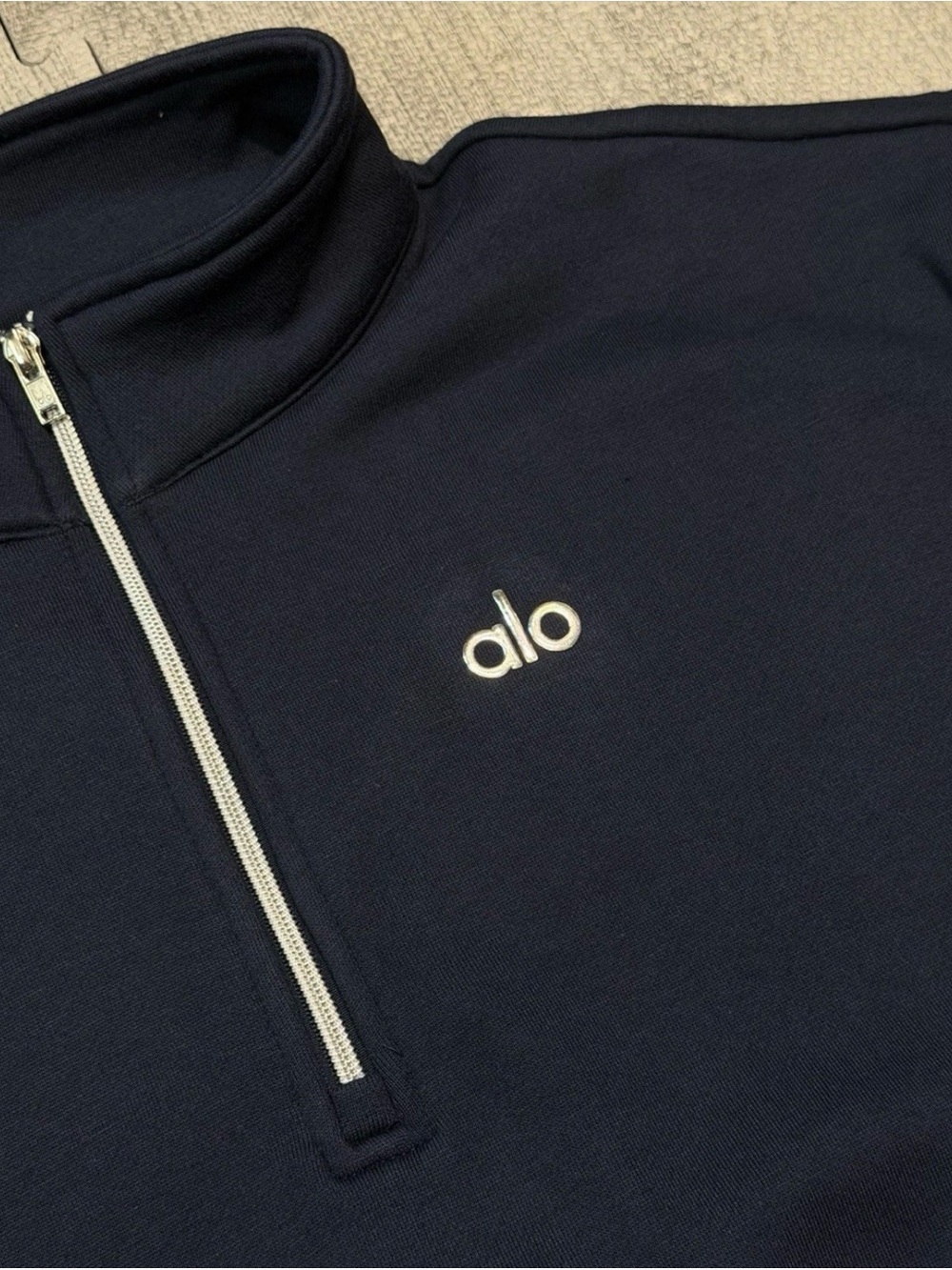 NEW Alo Yoga Accolade 1/4 Zip Pullover Sweatshirt Black Size M L - Picture 5 of 8